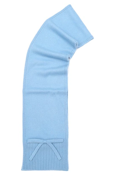 Kate Spade Bow Wool Scarf In Autumn Sky