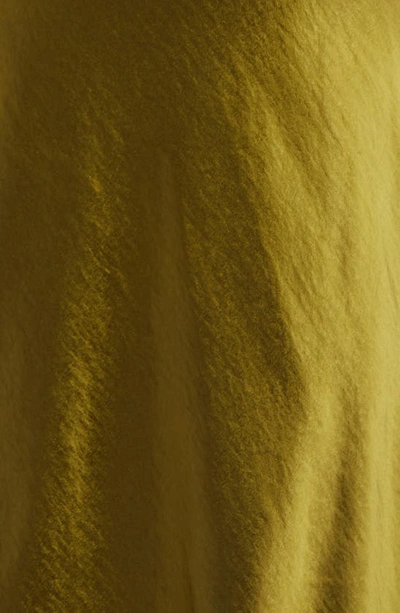Open Edit Satin Column Maxi Skirt In Olive Avocado