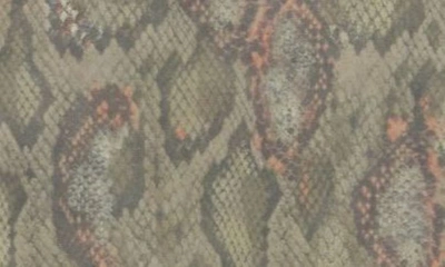 Shop Afrm Milo Long Sleeve Turtleneck Bodysuit In Spruce Snake