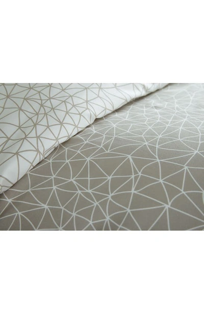 Southshore Fine Linens Modern Geometric Maze In Taupe And White