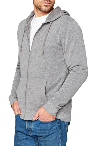 Shop Threads 4 Thought Hooded Zip Sweater In Htrgry