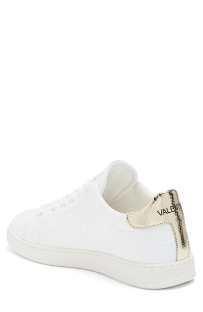 Shop Valentino By Mario Valentino Sofia Vlogo Sneaker In White Gold