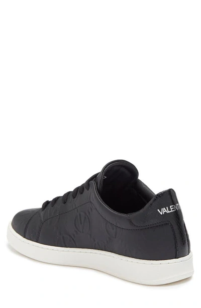 Valentino By Mario Valentino Fresia Sparkling Leather Sneaker In Black