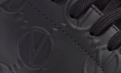 Valentino By Mario Valentino Fresia Sparkling Leather Sneaker In Black