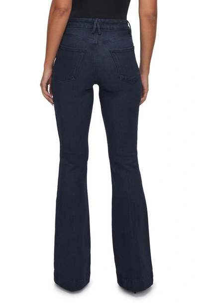 Shop Good American Good Legs Flare Jeans In Indigo516