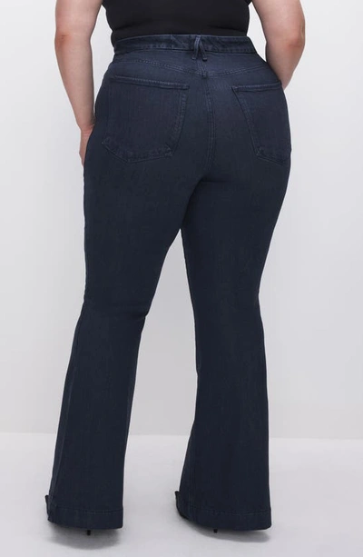 Shop Good American Good Legs Flare Jeans In Indigo516