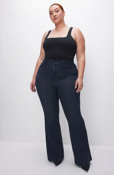 Shop Good American Good Legs Flare Jeans In Indigo516