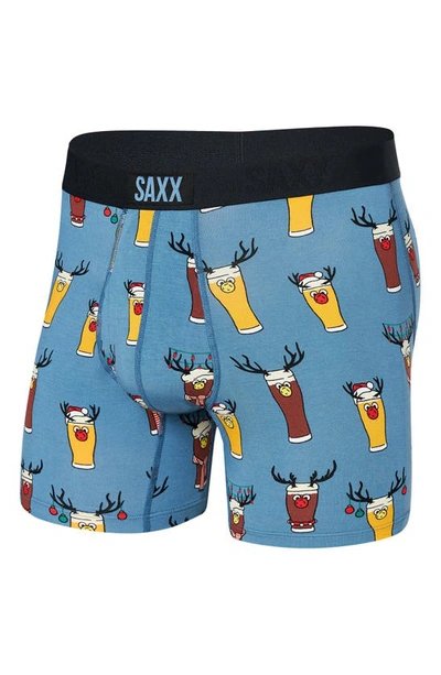 Shop Saxx Ultra Supersoft Relaxed Fit Performance Boxer Briefs In Brewdolph- Slate