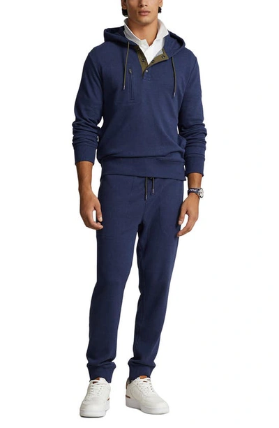 Shop Polo Ralph Lauren Expedition French Terry Joggers In Spring Navy Heather