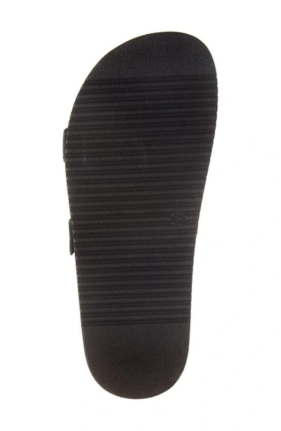 Shop Steve Madden Melanie Slide Sandal In Black Leat