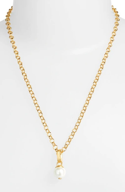 Shop Dean Davidson Manhattan Pendant Necklace In Pearl/ Gold