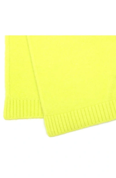 Shop Allsaints Brushed Knit Scarf In Fluro Yellow