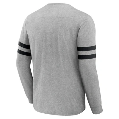 Shop Nfl X Darius Rucker Collection By Fanatics Heather Gray Carolina Panthers Henley Long Sleeve T-shirt