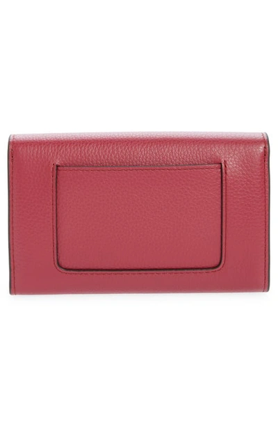 Shop Mulberry Medium Darley Leather Wallet In Wild Berry