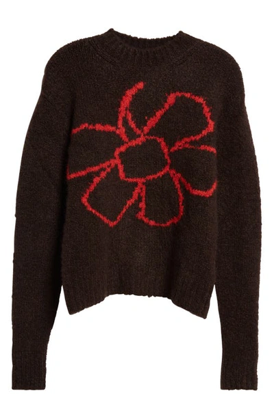 Shop Paloma Wool Floreke Floral Intarsia Sweater In Brown