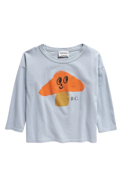 Shop Bobo Choses Kids' Mr. Mushroom Long Sleeve Graphic T-shirt In Light Blue