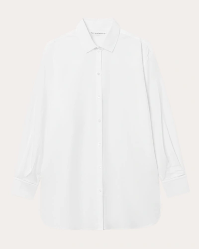 Shop Mark Kenly Domino Tan Women's Sevasti Oversized Poplin Shirt In White