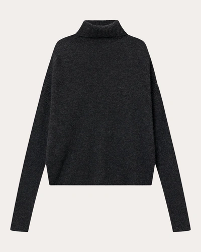 Shop Mark Kenly Domino Tan Women's Krystal Cashmere Turtleneck Sweater In Black