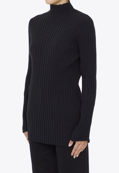 Shop The Row Deidree Rib-knit Sweater In Black