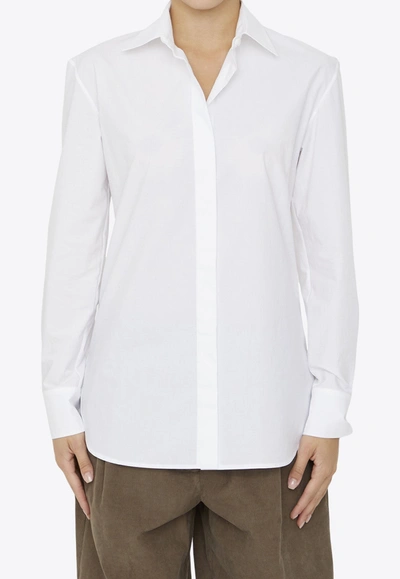 Shop The Row Derica Long-sleeved Shirt In White