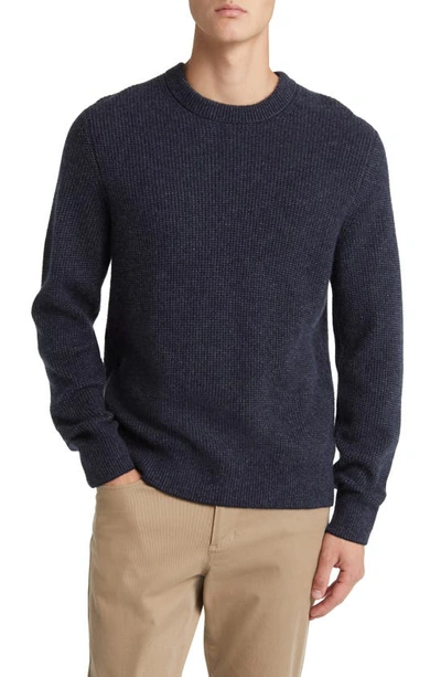 Shop Vince Boiled Cashmere Crewneck Sweater In Coastal Combo