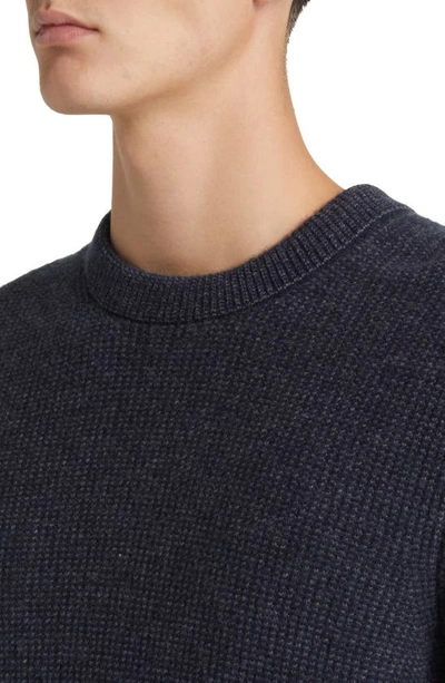 Shop Vince Boiled Cashmere Crewneck Sweater In Coastal Combo