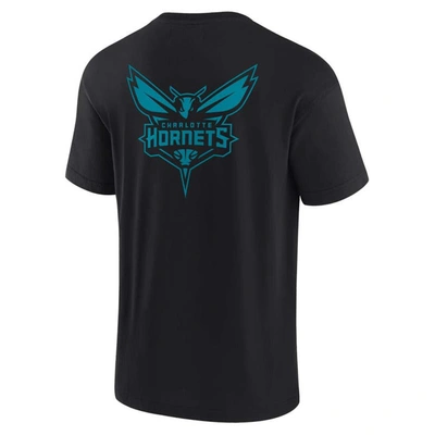 Shop Fanatics Signature Unisex  Black Charlotte Hornets Elements Super Soft Short Sleeve T-shirt
