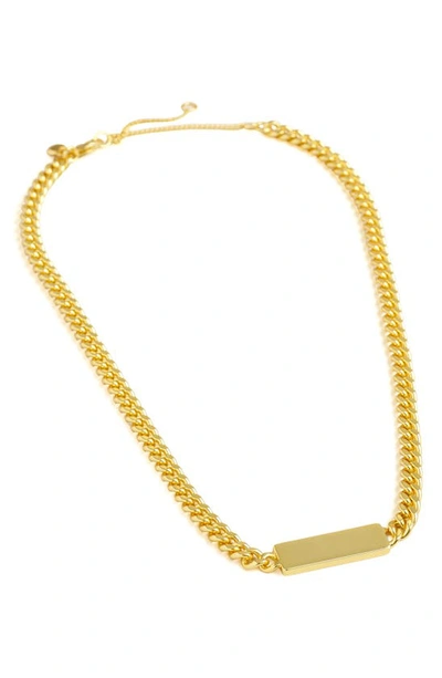 Shop Madewell Chunky Bar Pendant Necklace In Vintage Gold