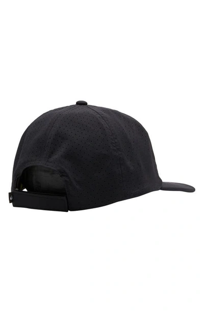 Shop Quiksilver St Comp Perforated Performance Baseball Cap In Black