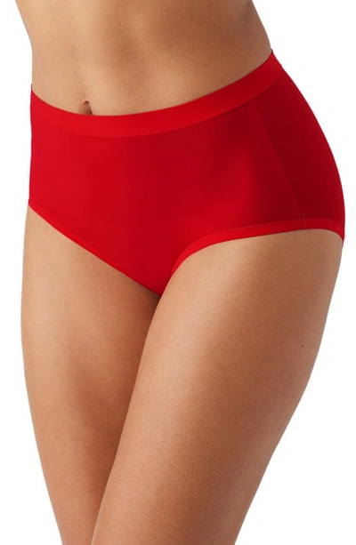 Shop Wacoal Understated Cotton Blend Briefs In Barbados Cherry