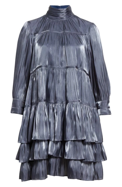 Shop Cinq À Sept Riva Tiered Dress In Slate