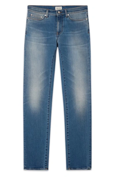 Shop Blk Dnm Slim Straight Leg Organic Cotton Jeans In Vintage Blue