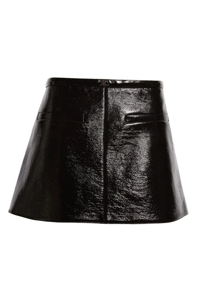 Shop Courrèges Heritage Vinyl Miniskirt In Black