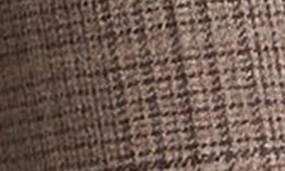 Shop Michael Kors Samantha Plaid Stretch Virgin Wool Pants In Mocha Multi