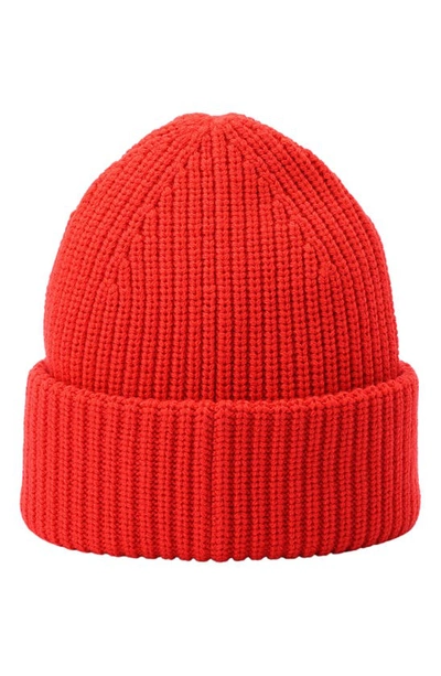 Shop Kate Spade Sam Cuff Beanie In Engine Red