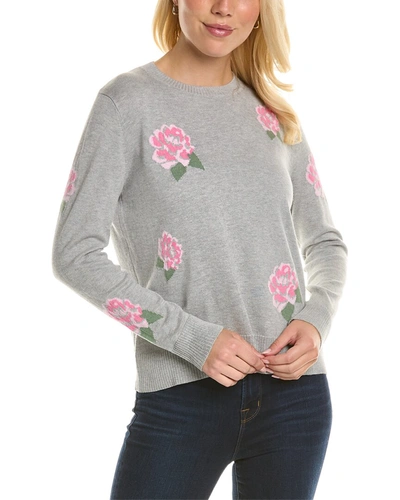 Shop Hannah Rose Earth Angel Cashmere-blend Sweater In Grey