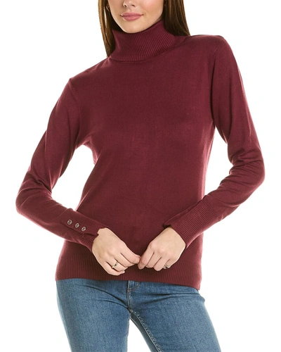 Shop Joseph A Turtleneck Sweater In Red
