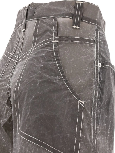 Shop Eckhaus Latta "ultra Wide Leg" Jeans In Grey