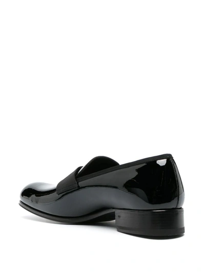 Shop Tom Ford Edgar Patent Leather Evening Loafers In Black