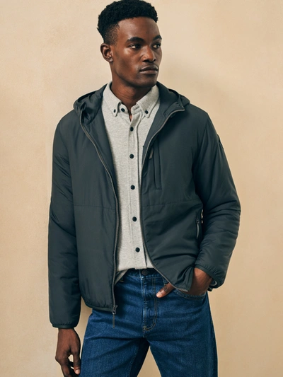 Shop Faherty Atmosphere Full Zip Hoodie In Mountain Black