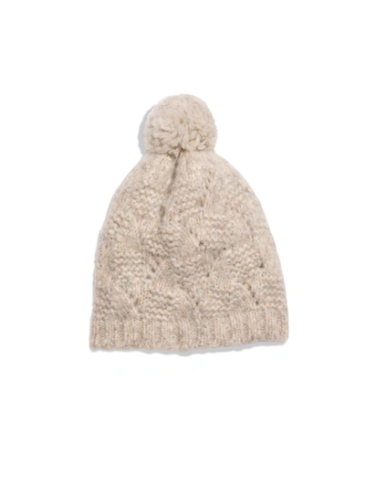 Shop Faherty Marled Cable Beanie In Driftwood