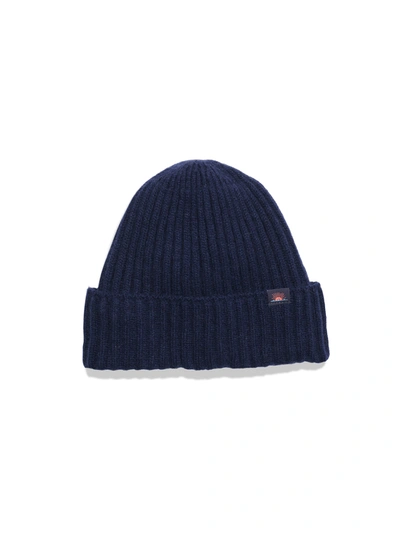 Shop Faherty Ribbed Beanie In Navy