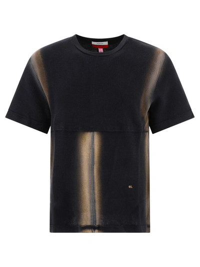 Shop Eckhaus Latta "thermallapped" T-shirt In Black
