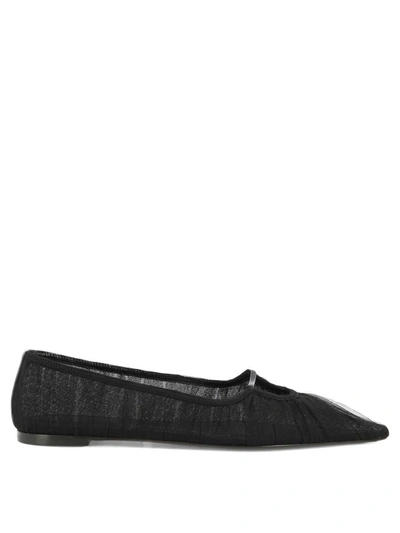 Shop Nensi Dojaka Pointed-toe Ballet Flats In Black