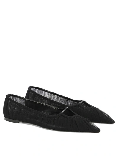 Shop Nensi Dojaka Pointed-toe Ballet Flats In Black