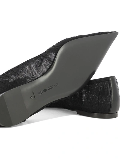 Shop Nensi Dojaka Pointed-toe Ballet Flats In Black