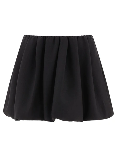 Shop Valentino Crepe Couture Miniskirt In Black