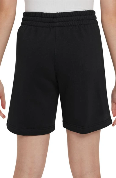 Nike Kids' Sportswear Club Fleece French Terry Shorts In Black/ White