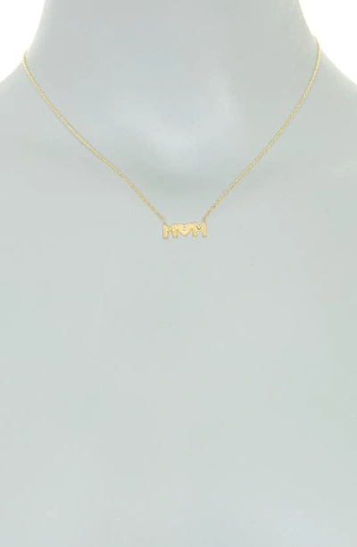 Shop Argento Vivo Sterling Silver Diamond Cut Cz Embellished Mom Statement Necklace In Gold