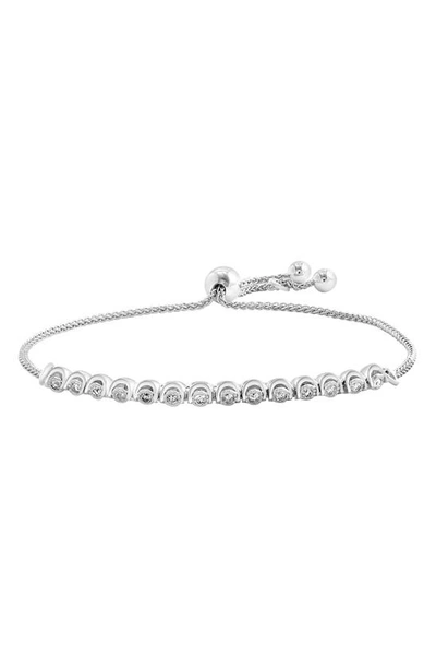 Shop Effy Sterling Silver Diamond Slider Bracelet